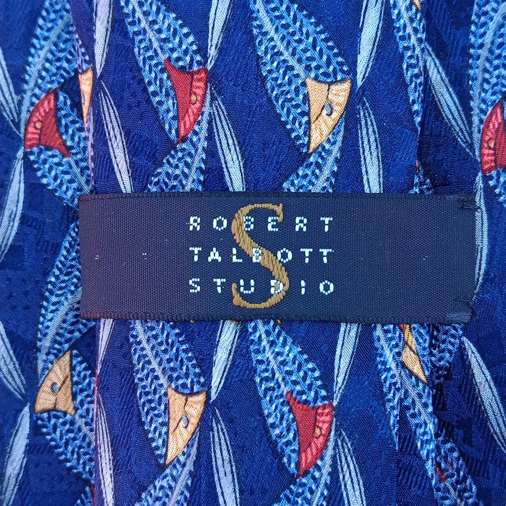 Robert Talbott Studio Blue And Red Geometric *Pri… - image 3